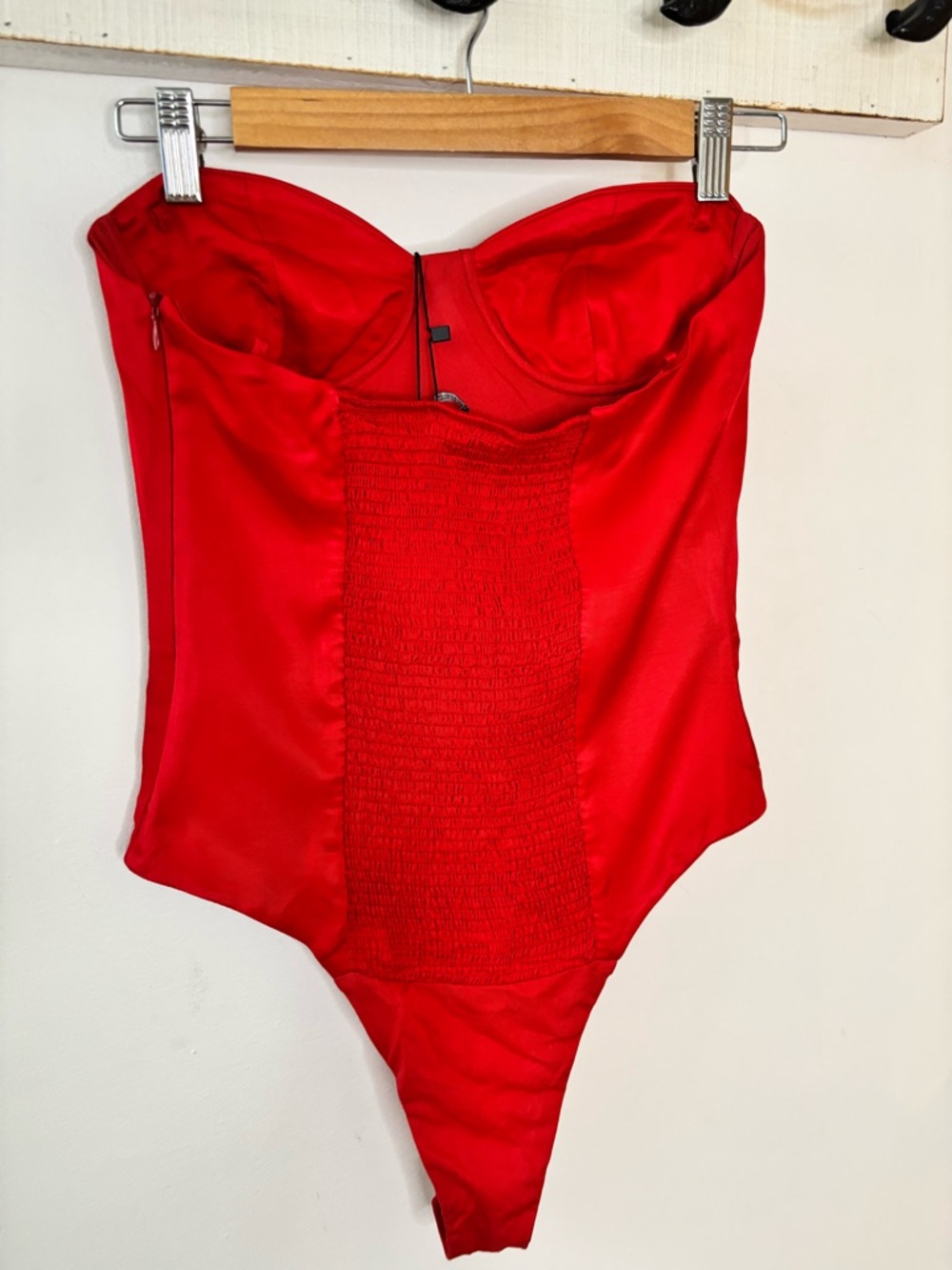 Zara Red Strapless Bustier Top NWT - Picture 9 of 11